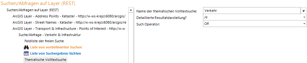 Konfiguration der Thematischen Volltextsuche