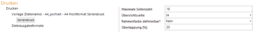 Konfiguration Seriendruck