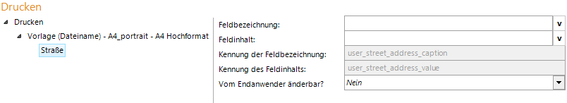 Konfiguration Straße