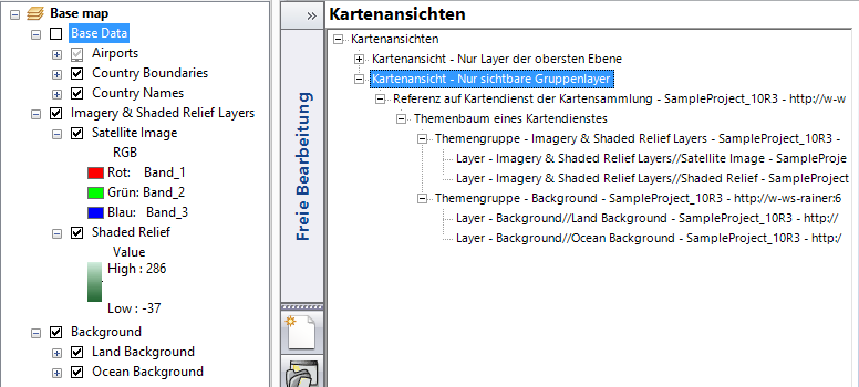 Option: Nur sichtbare Gruppenlayer übernehmen Option: Nur sichtbare Gruppenlayer übernehmen