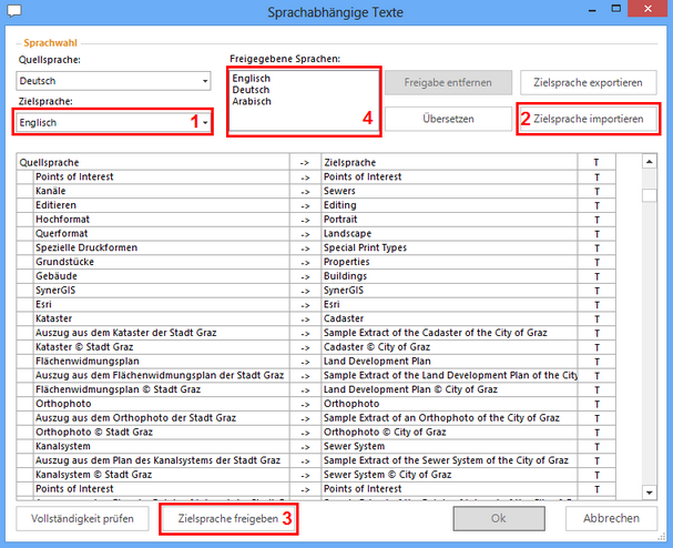 Importieren von sprachabhängigen Texten Importieren von sprachabhängigen Texten
