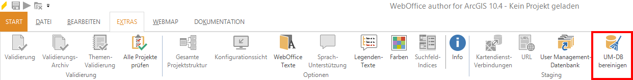 UM-DB bereinigen im WebOffice author
