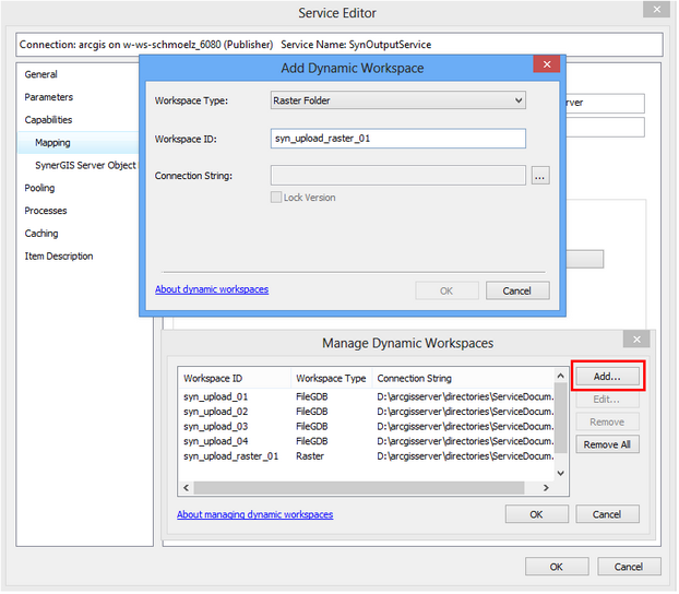 Hinzufügen des dynamischen Workspace - Raster-Ordner