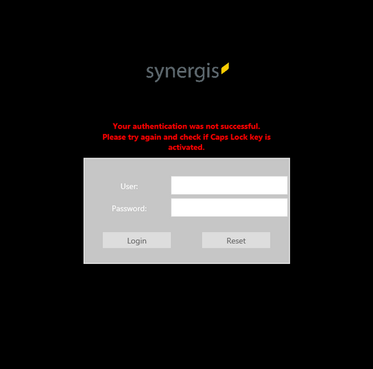 Login page - not successfully authenticated Login page - not successfully authenticated