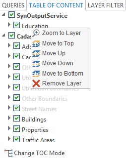 Remove an added layer from the TOC