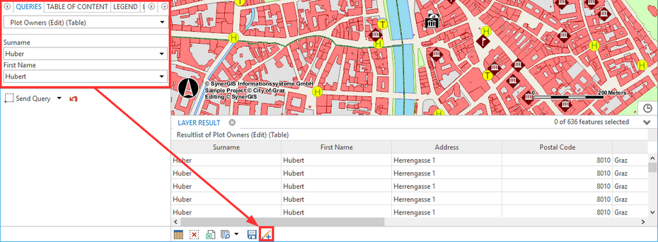 Edit action "Create" which is open via an opened search result