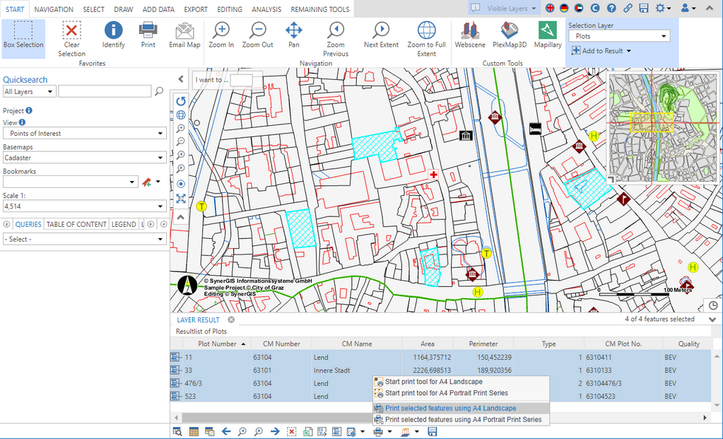 Print without print series from selection