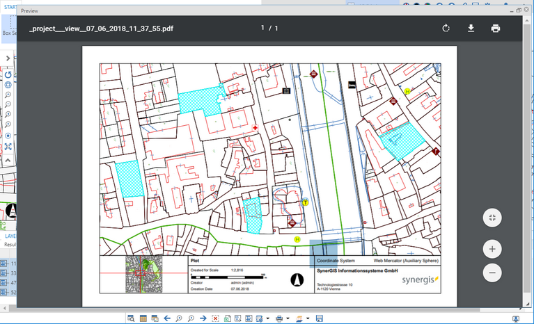 Print of four selected objects