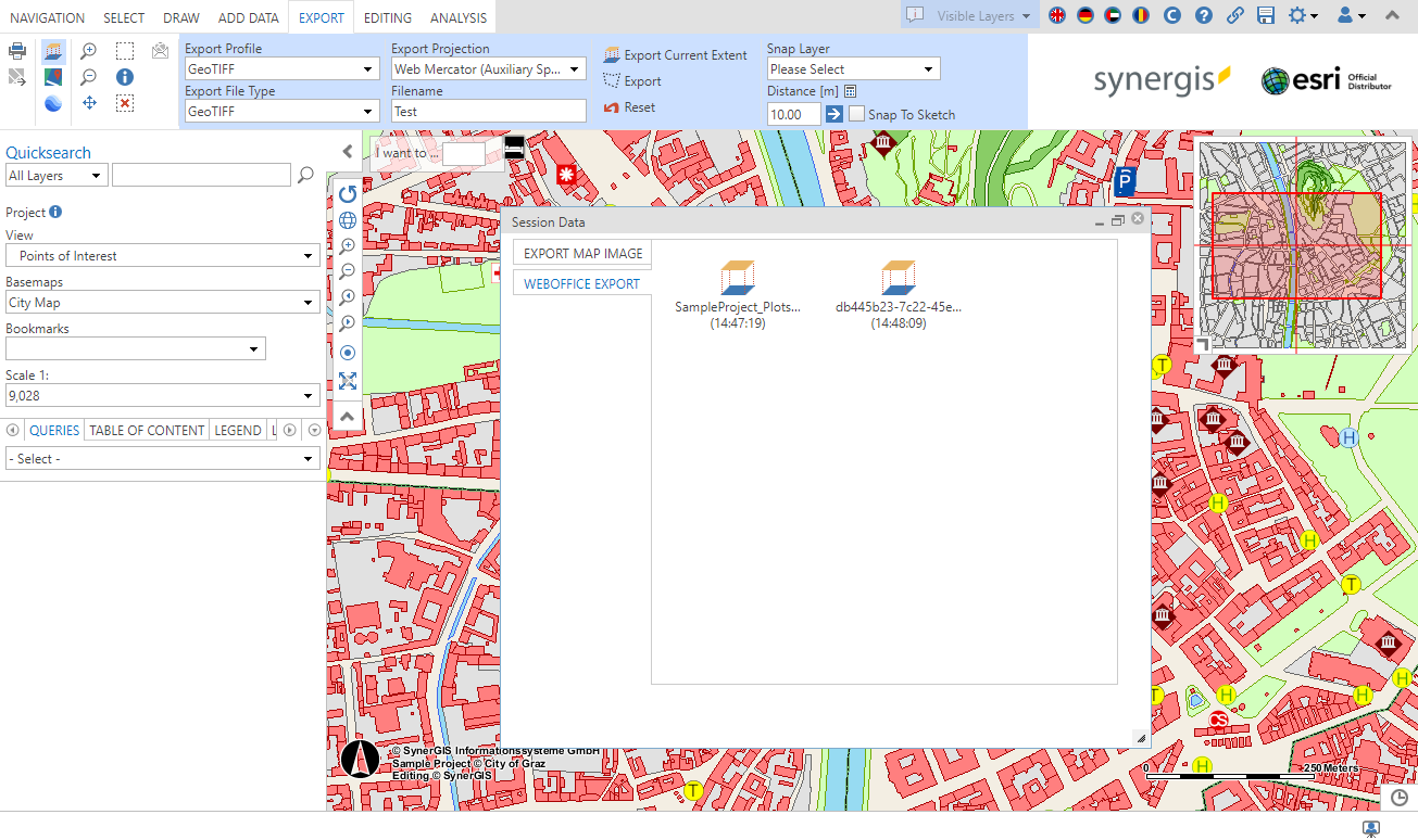 Export a GeoTIFF in the WebOffice core client Export a GeoTIFF in the WebOffice core client