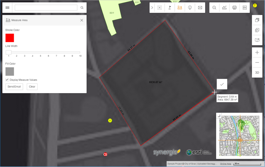Measure Area with style dialogue in the WebOffice flex client Measure Area with style dialogue in the WebOffice flex client