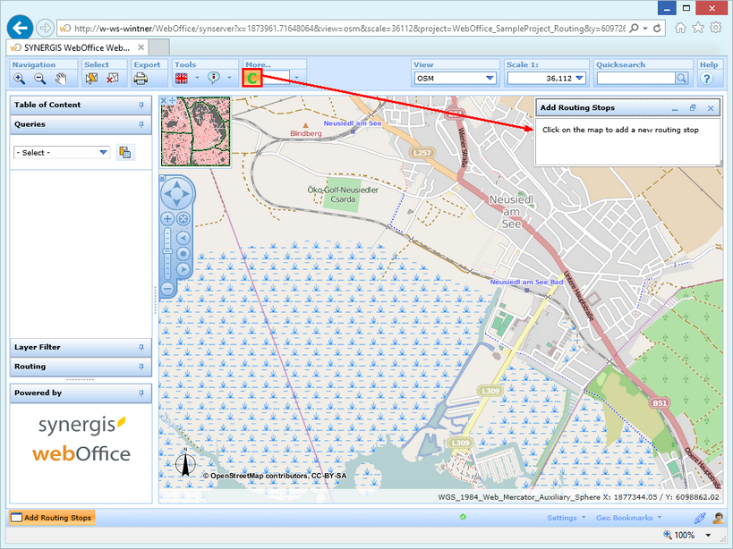 Custom tool add routing stops in the WebOffice html client Custom tool add routing stops in the WebOffice html client