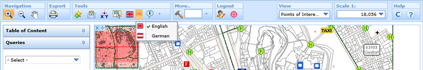 WebOffice 10.6 project offering English and German