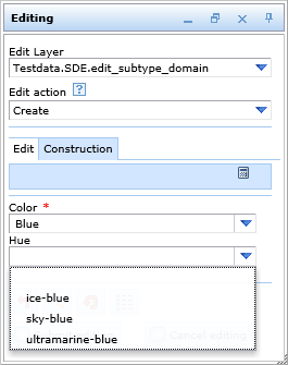 After the color has been chosen, only valid hues will be shown in the second field