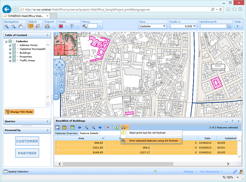 Print a print series from selection