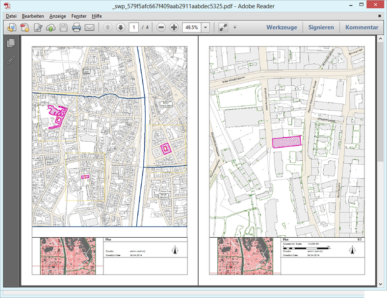 Print of three selected objects