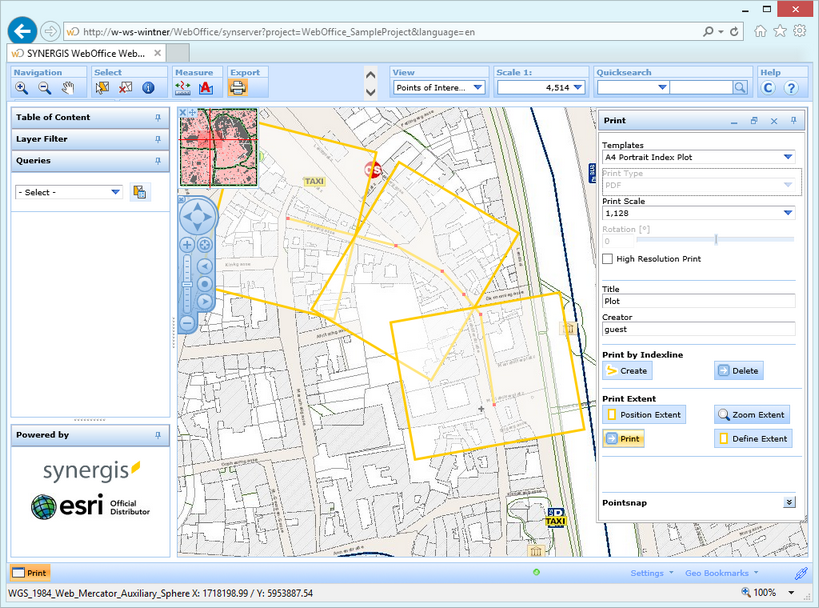 Preview of the pages to be printed