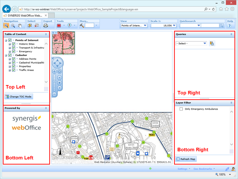 Four segments to dock forms