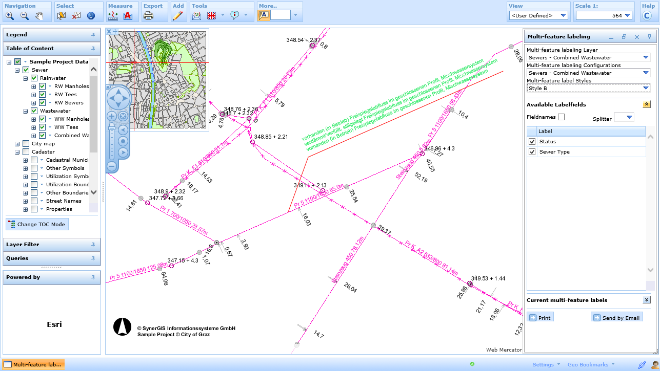 Multifeature Labeling in HTML Client 
