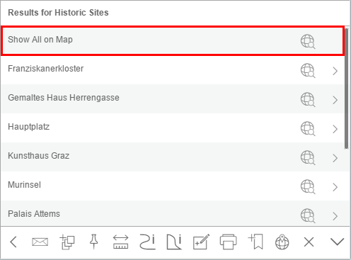 Show all results on the map with only one click - tablet mode Show all results on the map with only one click - tablet mode