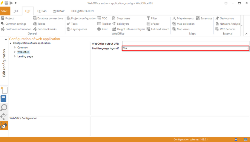 Activate multilanguage legend in the application configuration Activate multilanguage legend in the application configuration