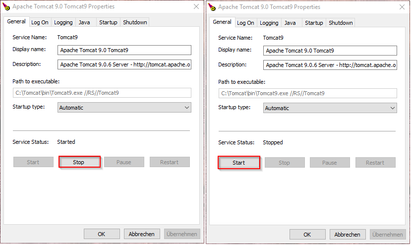 Apache Tomcat Properties - General