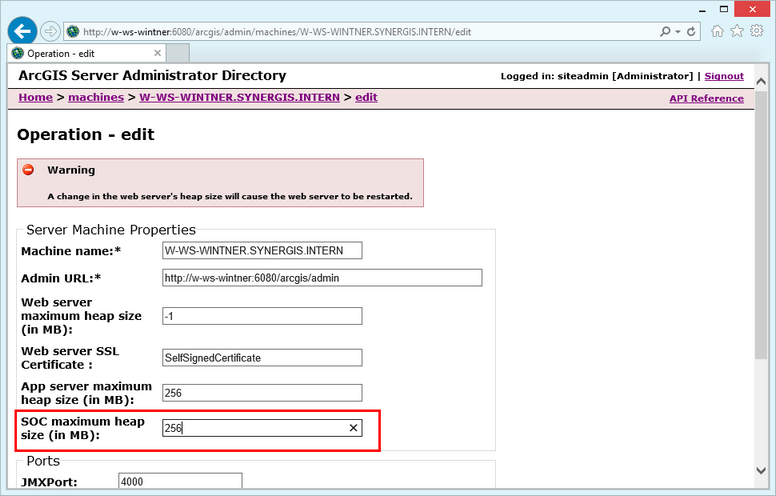 Increase SOC maximum heap size