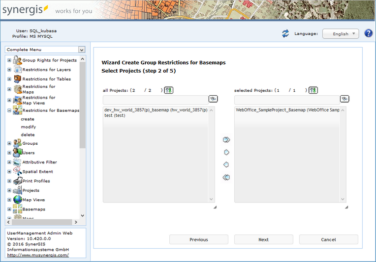 Create restrictions for basemaps - step 2