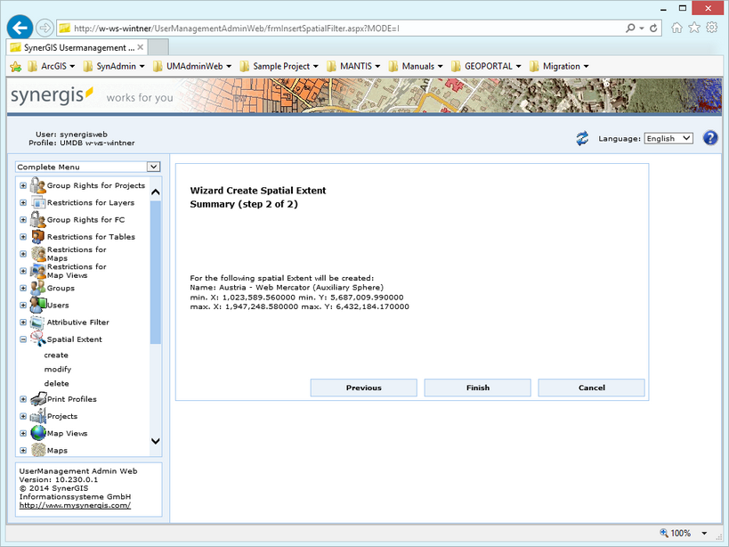 Create Spatial Extent - step 2