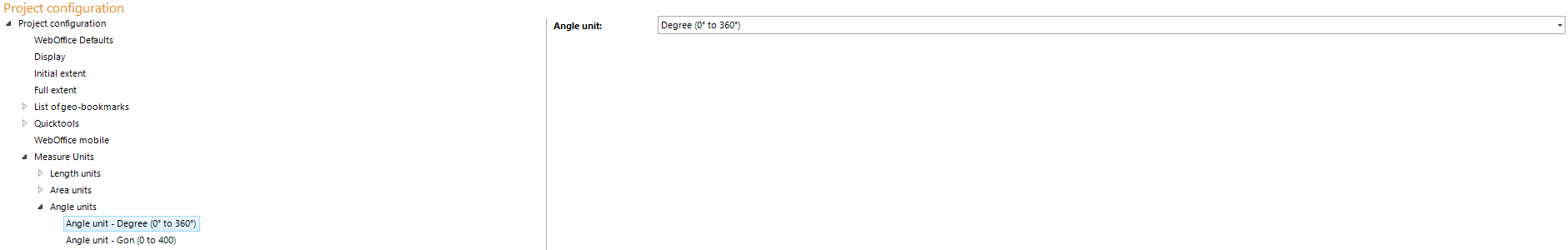 Configuration - Angular Units Configuration - Angular Units
