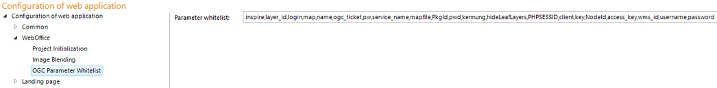 Configuration of Allowed OGC Parameter