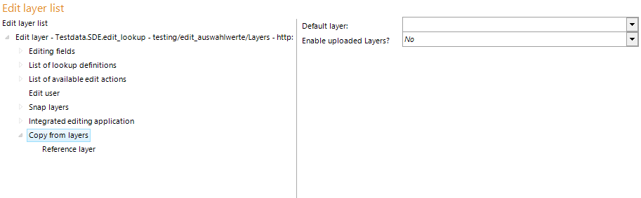 Copy from layers configuration