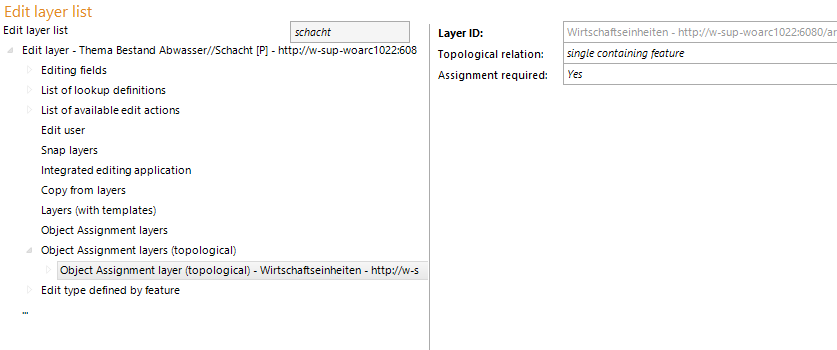 Configuration - Object Assignment layer (topological)