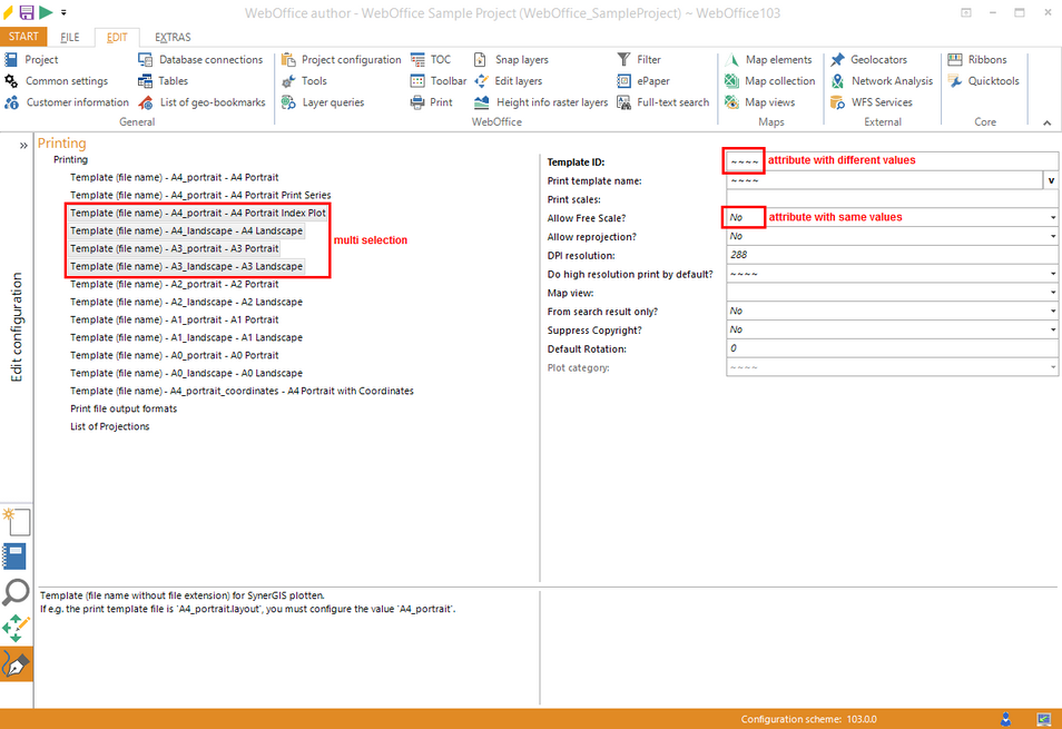 Multi editing in generic edit mode (Edit configuration)