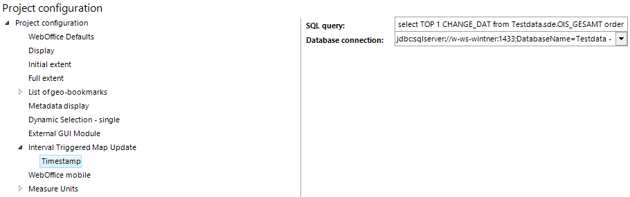 Timestamp configuration Timestamp configuration