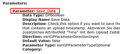 Identify geoprocessing parameter name in the ArcGIS REST services directory