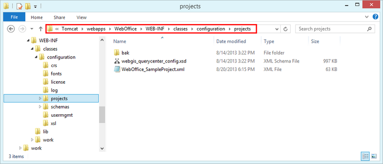 WebOffice 10.6 projects folder