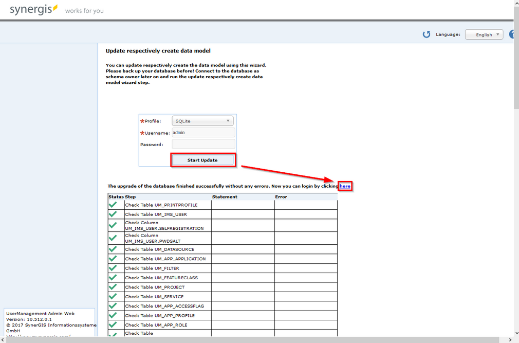 Create or update the data model in UserManagementAdminWeb