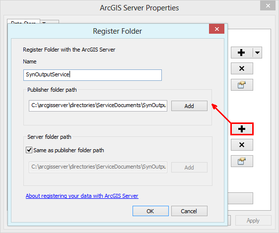 Register the folder SynOutputService Register the folder SynOutputService