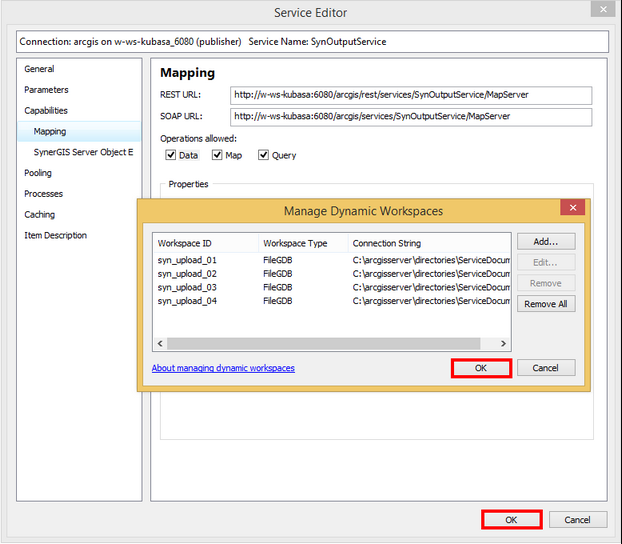 Repeat the steps for all existing syn_upload FileGDBs