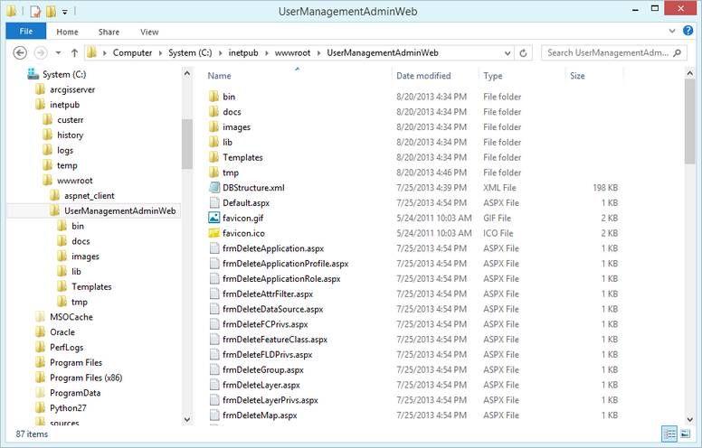UserManagement Admin Web directory