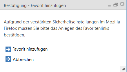 Favorit bestätigen Favorit bestätigen