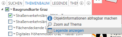 Legende vom WMS Layer anzeigen Legende vom WMS Layer anzeigen