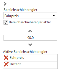 Auswahl eines Einzelwertes mittels Buttons bzw. Auswahlwerteliste