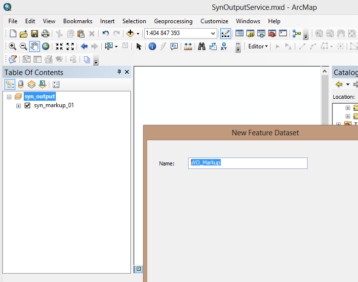 Neues Feature-Dataset in SDE anlegen