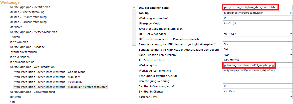 Konfiguration eines generischen Werkzeuges Konfiguration eines generischen Werkzeuges
