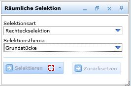 Dialog - Räumliche Selektion Dialog - Räumliche Selektion