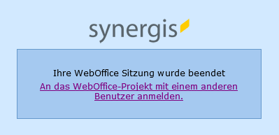 WebOffice 10.6 R2 SP2 Infoseite nach dem Ausloggen WebOffice 10.6 R2 SP2 Infoseite nach dem Ausloggen