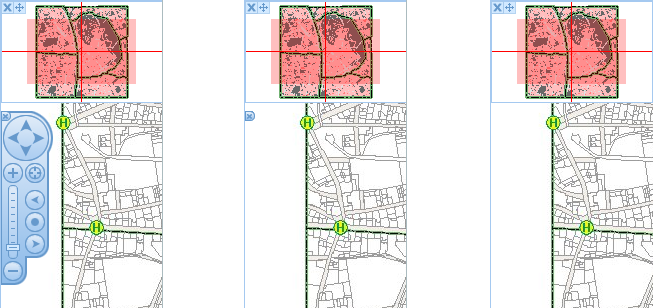 Von links nach rechts: Katennavigator im WebOffice html Client aktiviert und maximiert, aktiviert und minimiert, deaktiviert Von links nach rechts: Katennavigator im WebOffice html Client aktiviert und maximiert, aktiviert und minimiert, deaktiviert