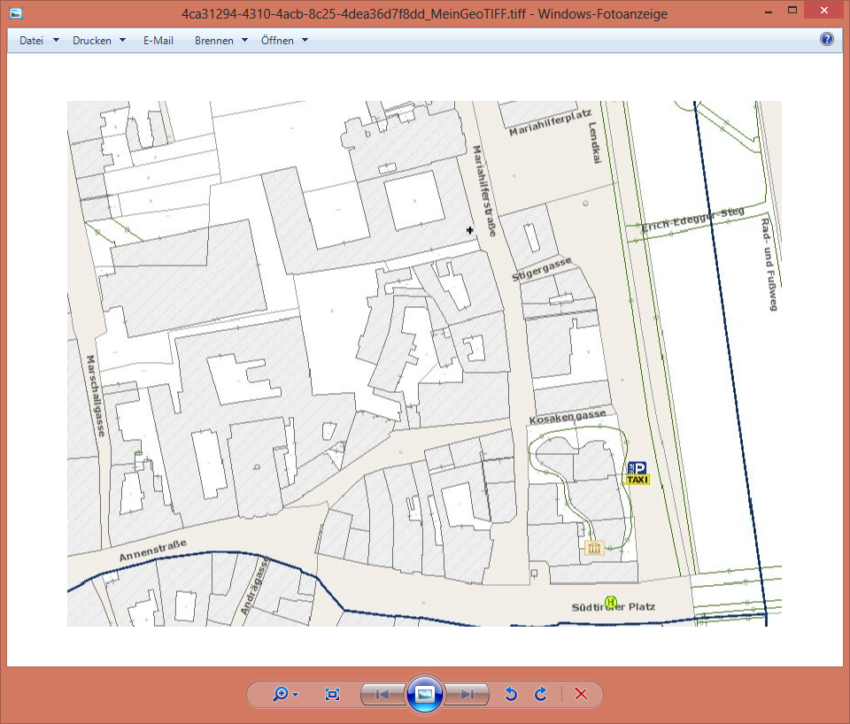 Exportiertes GeoTIFF Exportiertes GeoTIFF