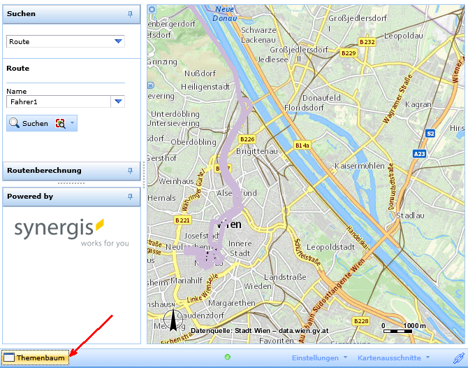 In der Statuszeile abgelegtes Formular